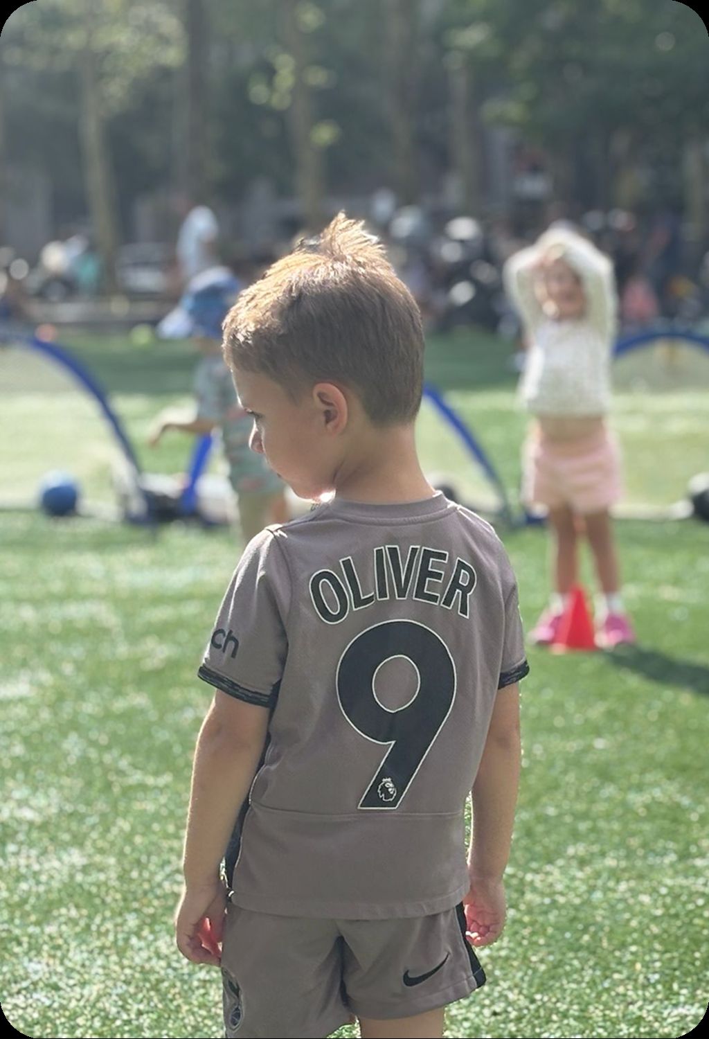 Kids playing soccer